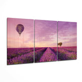 Lavender Field Glass Art.